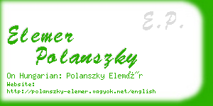 elemer polanszky business card